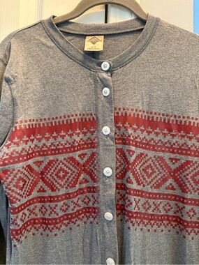 Beaver Canoe Women's Gray & Red Onesie (Rare)